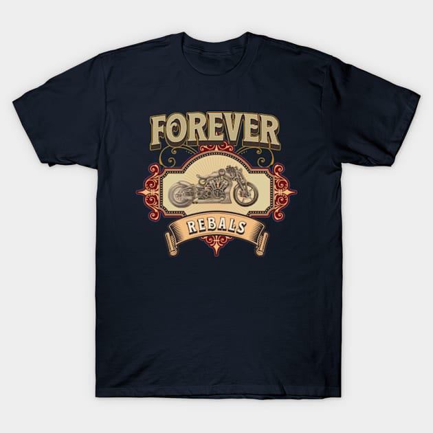 Garage Forever Rebels T-Shirt by bert englefield 